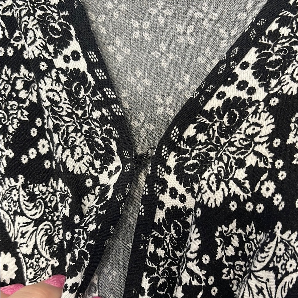 Mossimo Supply Co. Black and White Patterned Romper - Picture 3 of 6